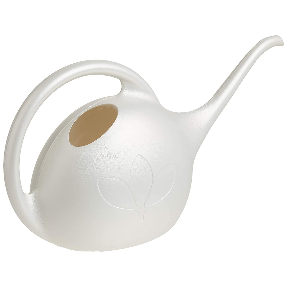 Novelty 30602 Plastic Watering Can, 1/2 Gallon, Pearlescent White