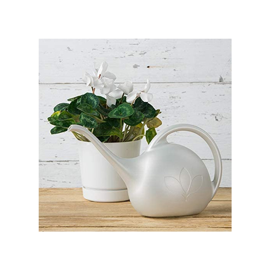 Novelty 30602 Plastic Watering Can, 1/2 Gallon, Pearlescent White