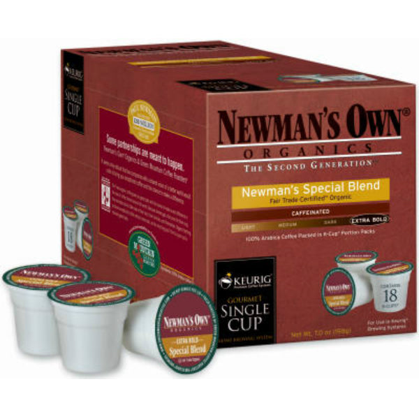 Keurig 00050 Newman's Own Organics Special Blend Extra Bold Coffee K-Cup, 18-Ct