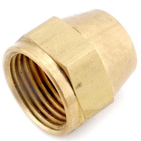 Anderson Metals 754014-05 Lead Free Short Flare Nut, Brass, 5/16"