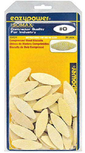 Eazypower® 39424 Compressed Wood Biscuits, #0, 50-Pack