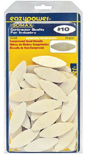 Eazypower® 39425 Compressed Wood Biscuits, #10, 50-Pack