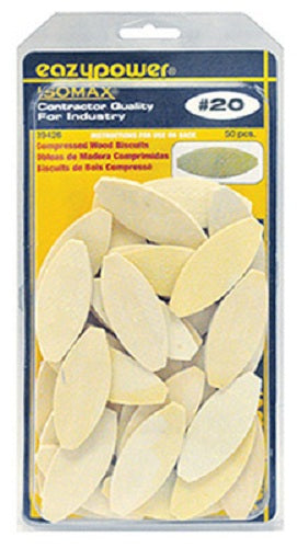 Eazypower® 39426 Compressed Wood Biscuits, #20, 50-Pack