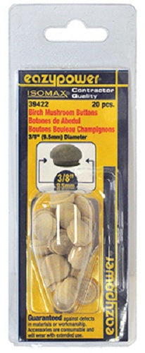 Eazypower® 39422 Mushroom Shaped Plug, 3/8", 20-Pack
