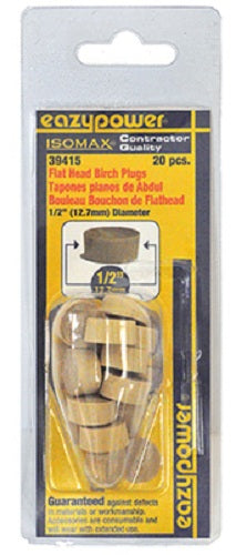 Eazypower® 39415 Flat Head Plug, 1/2", 20-Pack