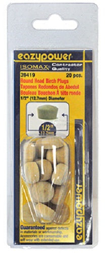 Eazypower® 39419 Round Head Plug, 1/2", 20-Pack