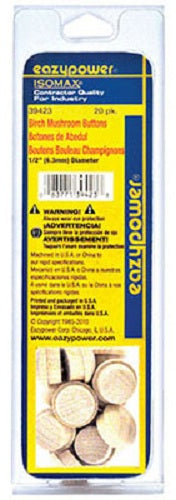 Eazypower® 39423 Mushroom Shaped Plug, 1/2", 20-Pack