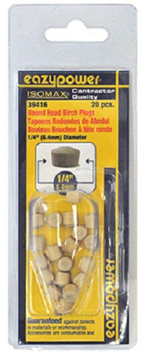 Eazypower® 39416 Round Head Plug, 1/4", 20-Pack
