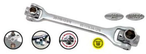 Master Mechanic 22-465 SAE Wrench, 8-In-1