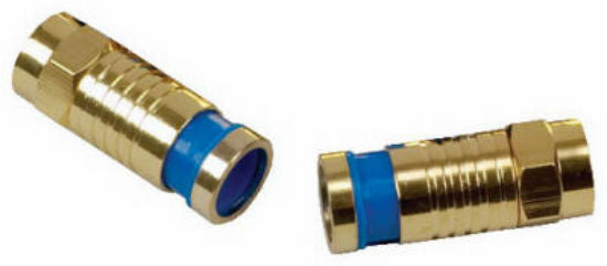 RCA VHC14512R RG6-Quad Compression Connector, 12 Pack