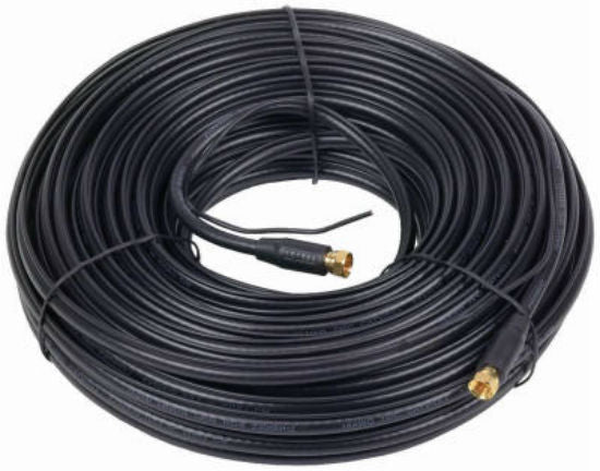 RCA VHB6111GN RG6-Coaxial Cable with Ground, Black, 100'