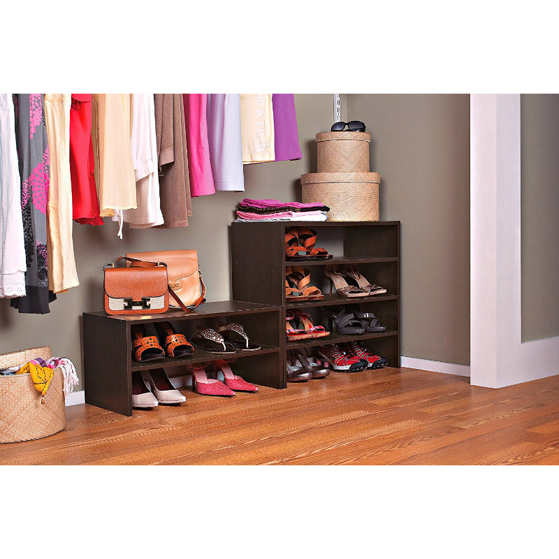 ClosetMaid 899500 Stackable Horizontal Storage Organizer, Espresso, Wood, 24"