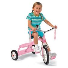 Radio Flyer 33P Girls Classic Pink Dual Deck Kid Toy Tricycle, For Ages 2.5 - 5