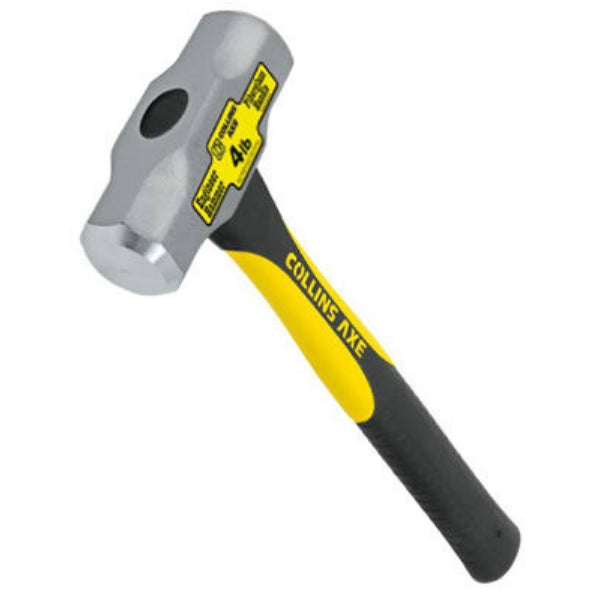 Collins MD-4FD-C Heavy-Duty Sledge Hammer with 16" Fiberglass Handle, 4 Lb Head