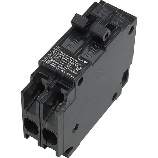 Siemens Q2020NC Space Saver Duplex Circuit Breaker, 20/20 Amp, 120V