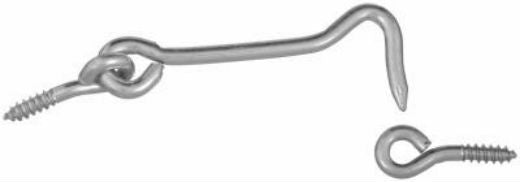 National Hardware® N348-409 Hook & Eye, Stainless Steel, 3"