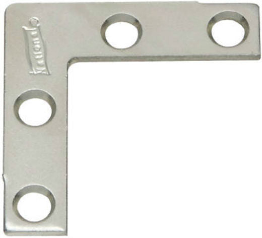 National Hardware® N348-342 Flat Corner Brace, Stainless Steel, 4" x 3/4"