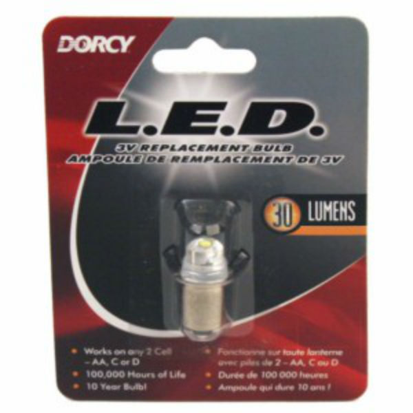 Dorcy® 41-1643 LED Replacement Flashlight Bulb, 3-Volt, 30-Lumens