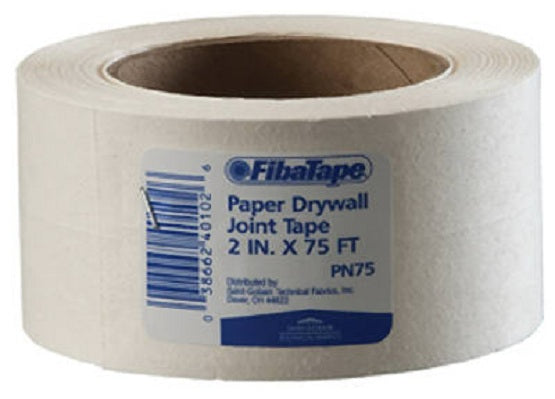 FibaTape® FDW6620-U Professional Paper Drywall Joint Tape, 2' x 75', White