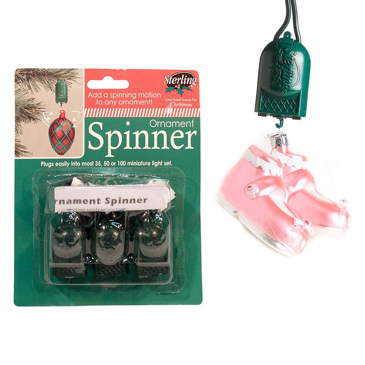 Gerson® 12010002 Christmas Ornament Spinners, 3-Pack