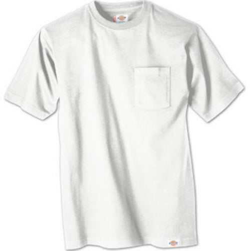 Dickies 1144624WHL Men's Short Sleeve Pocket T-Shirts, Large, White, 2-Pack