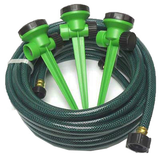 Green Thumb 80267GT Pattern Stationary Sprinkler & Hose Kit with Hoses