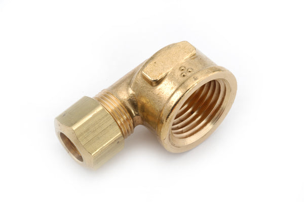 Anderson Metals 750070-0606 Lead Free 90 Degree Elbow, Brass, 3/8" x 3/8" FPT