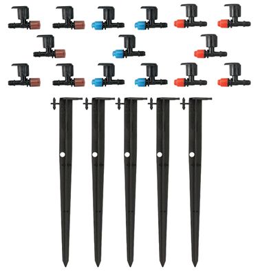 Orbit® 65140 Micro-Sprinklers on 12" Stakes w/ Full, 1/2 & 1/4 Snap-On Nozzles