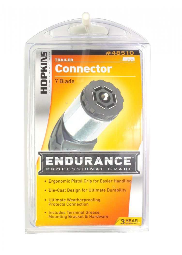 Hopkins 48510 Endurance™ 7-RV Blade Metal Trailer End Plug w/Mounting Bracket