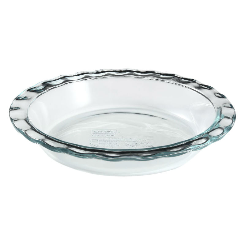 Pyrex 1085800 Easy Grab Glass Pie Plate, 9.5"