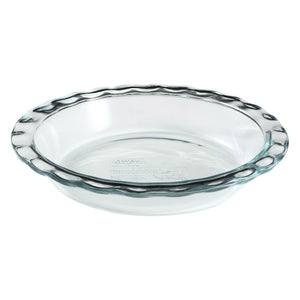 Pyrex 1085800 Easy Grab Glass Pie Plate, 9.5"