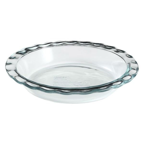 Pyrex 1085800 Easy Grab Glass Pie Plate, 9.5"