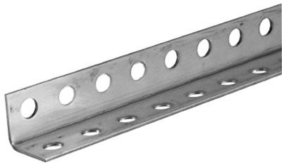SteelWorks 11133 Steel Perforated Angle, 1-1/4" x 1-1/4", 12 Gauge
