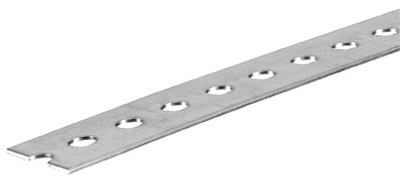 SteelWorks 11095 Plated Steel Slotted Flat, 1-3/8" x 60", 14 Gauge