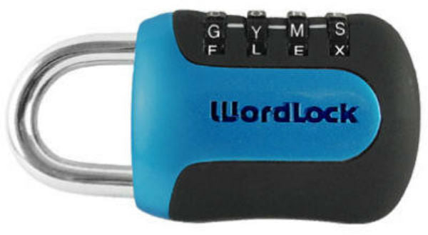 WordLock® PL-096-A1 Sports Padlock with 4-Dial, 2 Toned, Assorted Colors