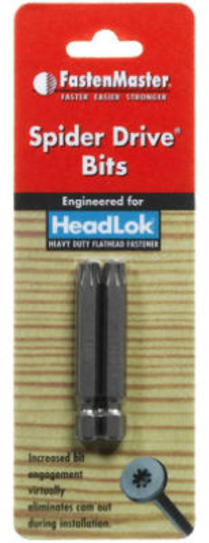 FastenMaster® FMSPIDER3-2PK HeadLok® Spider Drive Bits, 2-Pack