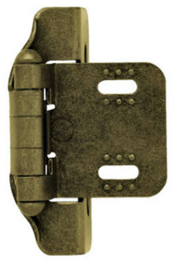 Liberty H01911L-AE-U Semi-Wrap Overlay Hinge, 1/4", Antique Brass, 2 Pack
