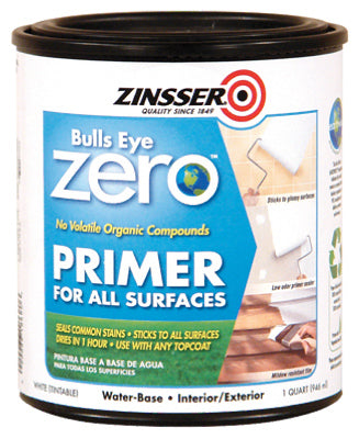 Zinsser Bulls Eye Zero Interior & Exterior No VOC Primer/Sealer, 1 Qt
