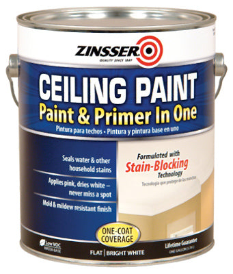 Zinsser 260967 Water Base Ceiling Paint & Primer In 1, 1-Gallon