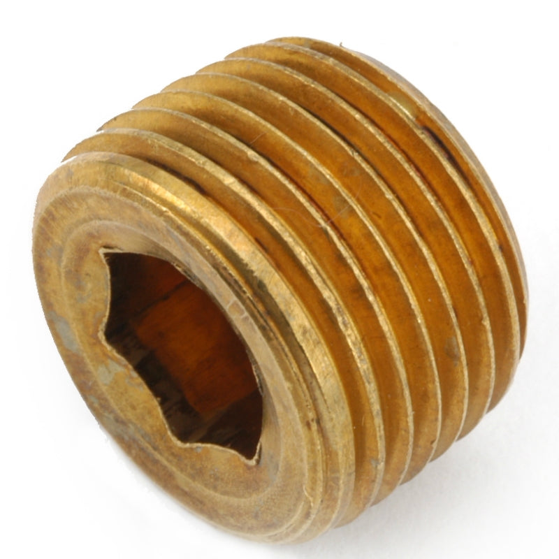Anderson Metals 756115-06 Lead Free Countersunk Plug Hex Drive, Brass, 3/8"