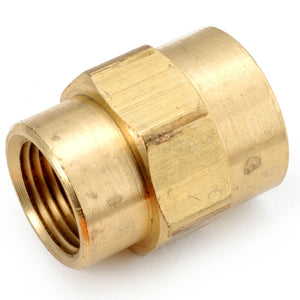 Anderson Metals 756119-0604 Lead Free Reducing Coupling, Brass, 3/8" x 1/4" FIP