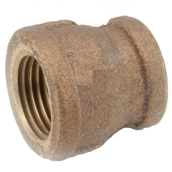 Anderson Metals 738119-1608 Lead Free Reducing Coupling, Red Brass, 1/2" x 1"