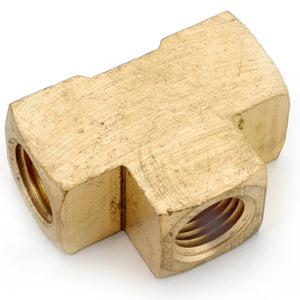 Anderson Metals 756101-04 Lead Free Brass Tee, 1/4"