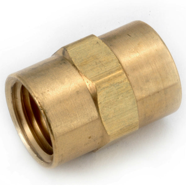 Anderson Metals 756103-02 Lead Free Coupling, Brass, 1/8"