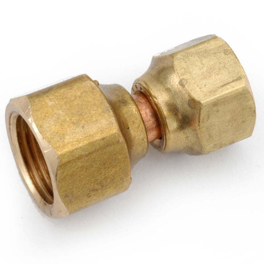 Anderson Metals 754075-0806 Lead Free Swivel Connector Reducing, Brass,1/2"x3/8"