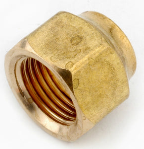 Anderson Metals 754018-06 Lead Free Short Forged Flare Nut, Brass, 3/8"