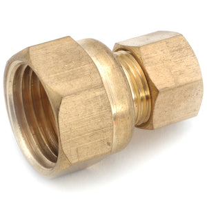 Anderson Metals 750066-0406 Lead Free Adapter, Brass, 1/4" CMP x 3/8" FPT
