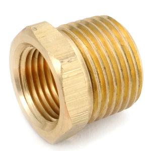 Anderson Metals 756110-0804 Lead Free Hex Bushing, Brass, 1/2" MIP x 1/4" FIP