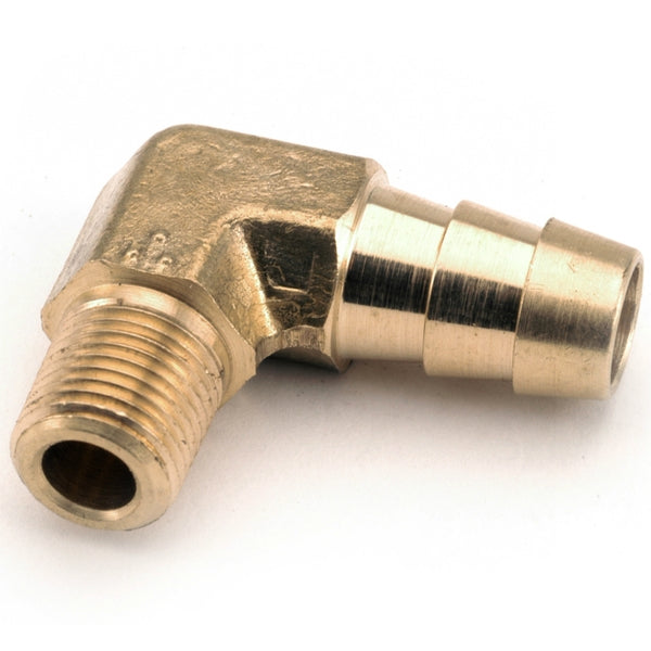Anderson Metals 757020-0604 Lead Free 90 Degree Barb Elbow, Brass,3/8" x 1/4"MPT