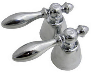 Lasco 01-7091 Universal Chrome Plated Lever Hot & Cold Handles, 1-Pair